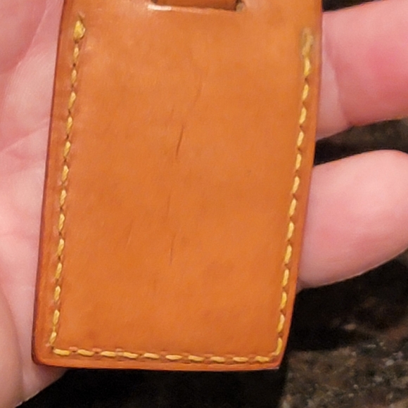 LOUIS VUITTON LEATHER LUGGAGE TAG KEEPALL - Picture 3 of 3